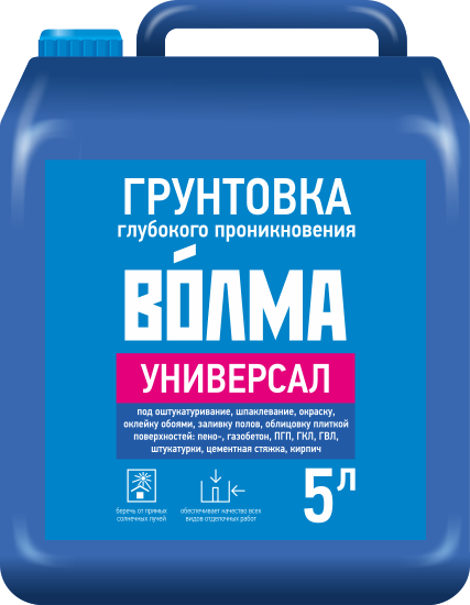 Грунтовка глубокого проникновения "ВОЛМА-Универсал", 5 л