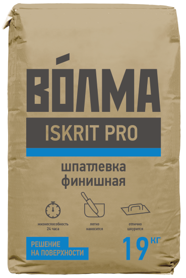 Шпаклевка полимерная финишная "ВОЛМА-ISKRIT PRO", 19 кг